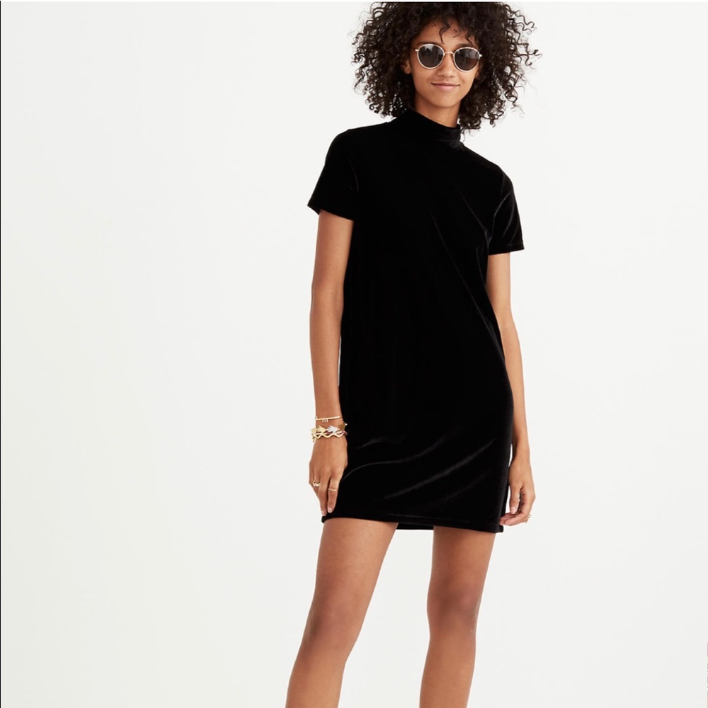 Madewell Velvet Mock Neck Dress
